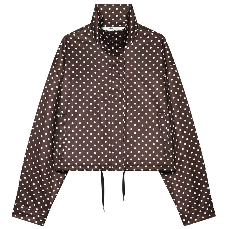 Women's Polka Dot Bomber Jacket