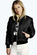 Women's Slim Polyester Bomber Jacket
