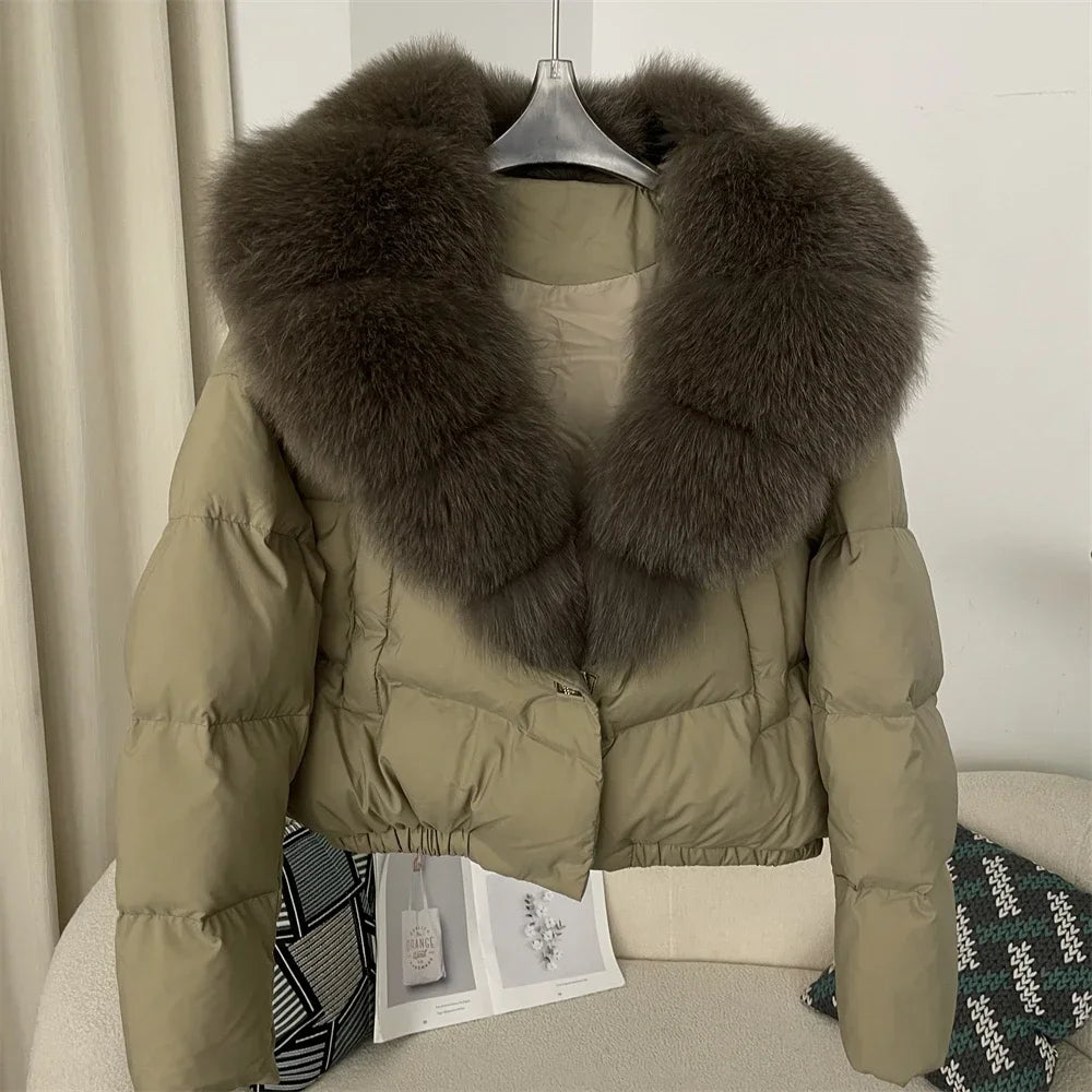 Women's Faux-Fur Collar Puffer Coat