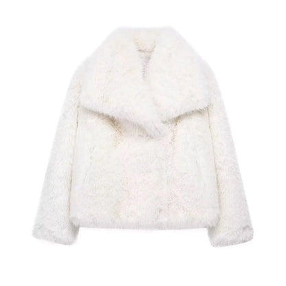 Freizeitjacke mit Revers aus Polyester für Damen
