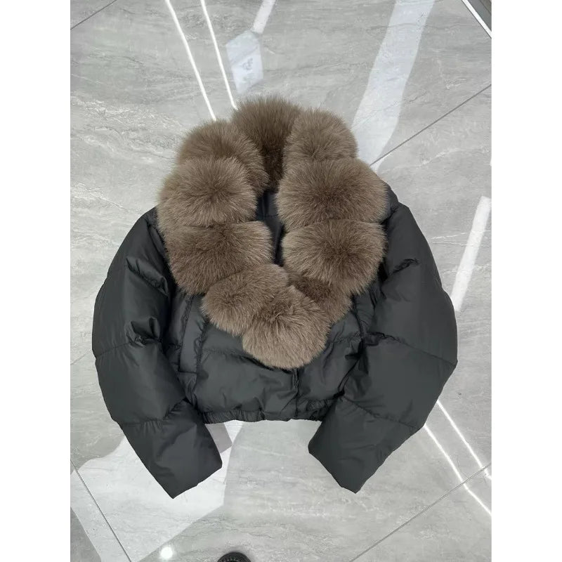 Dicke Polyester-Kapuzenjacke für Damen