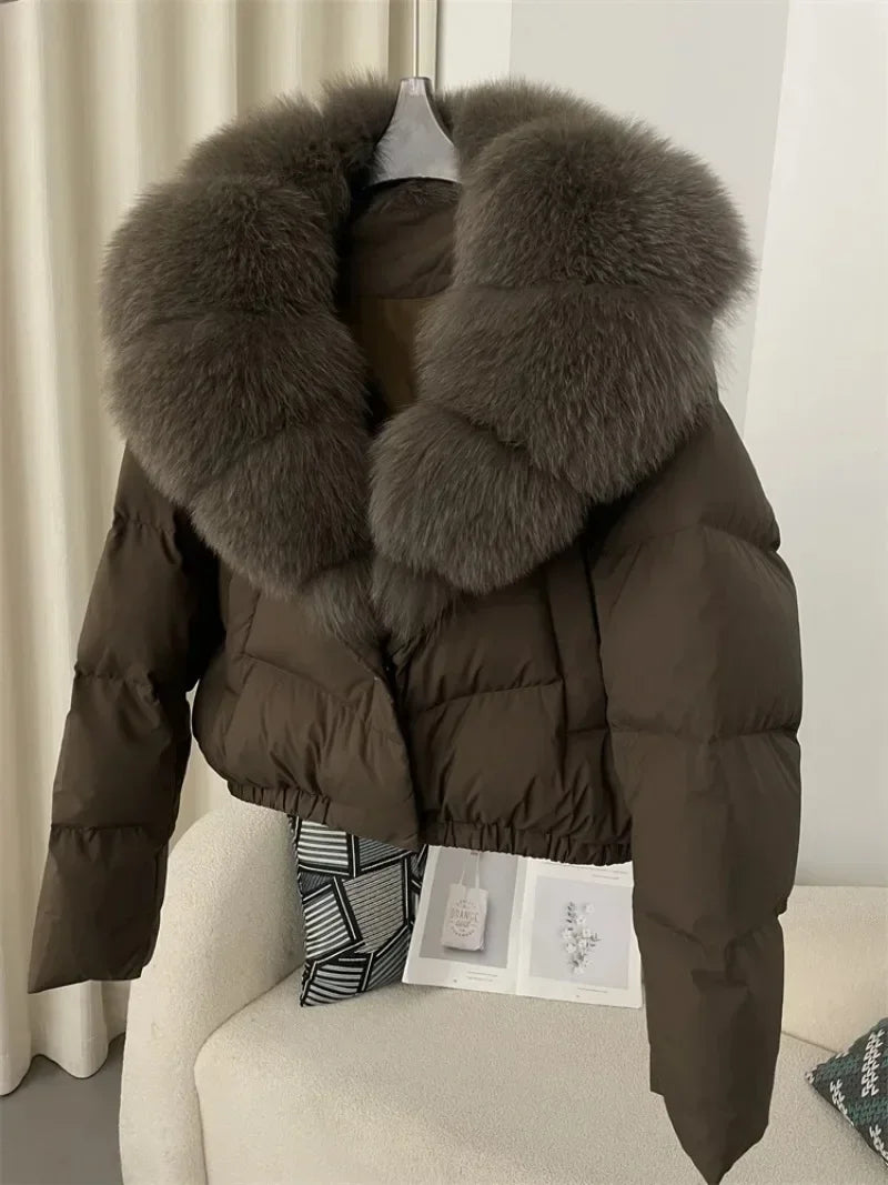 Women's Faux-Fur Collar Puffer Coat