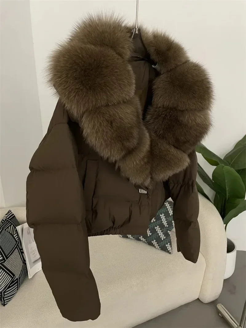 Women's Faux-Fur Collar Puffer Coat