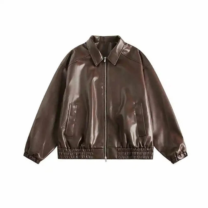 Women's PVC Faux Leather Jacket