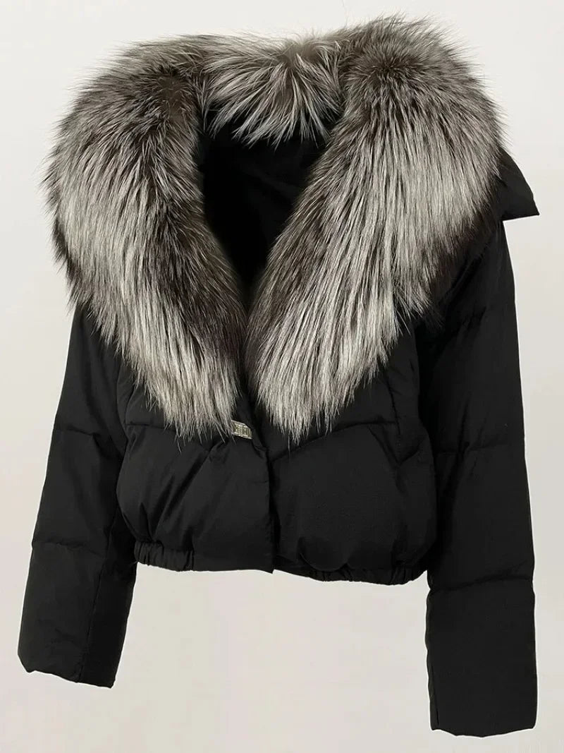 Women's Faux-Fur Collar Puffer Coat