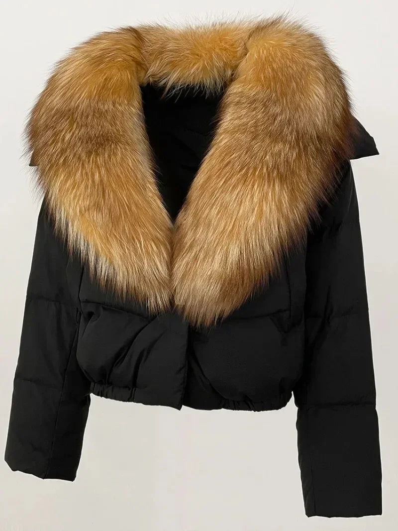 Women's Faux-Fur Collar Puffer Coat