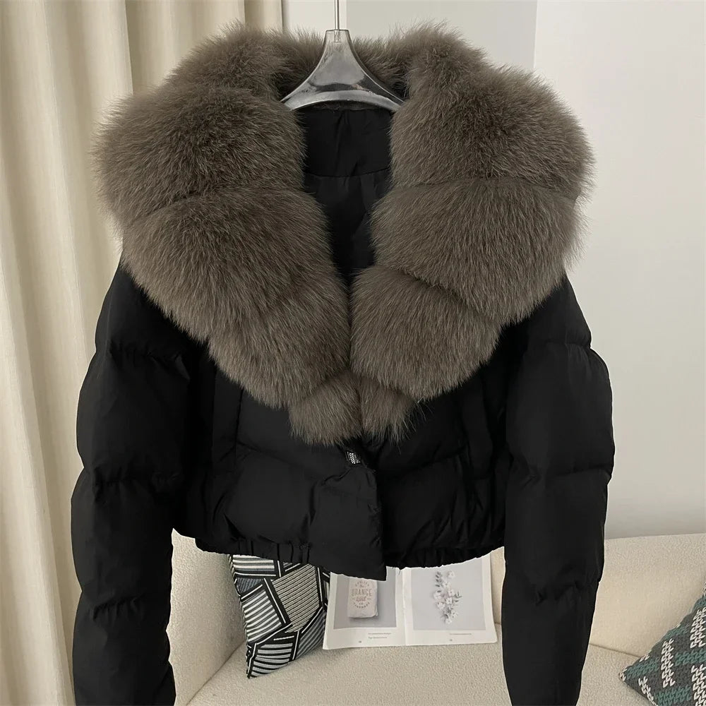 Women's Faux-Fur Collar Puffer Coat