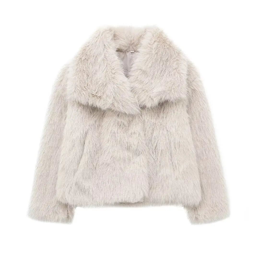 Freizeitjacke mit Revers aus Polyester für Damen