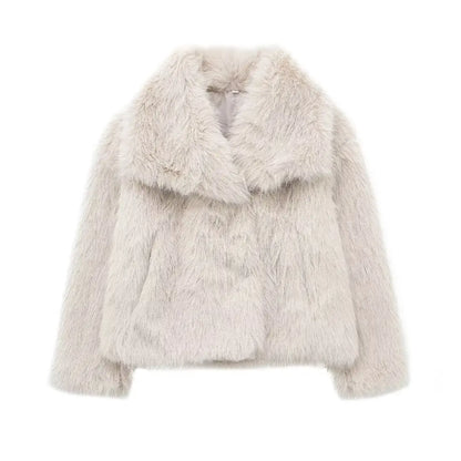 Freizeitjacke mit Revers aus Polyester für Damen