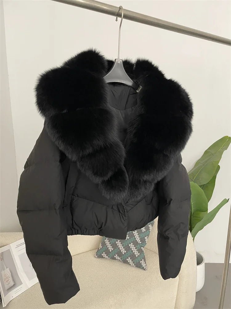 Women's Faux-Fur Collar Puffer Coat