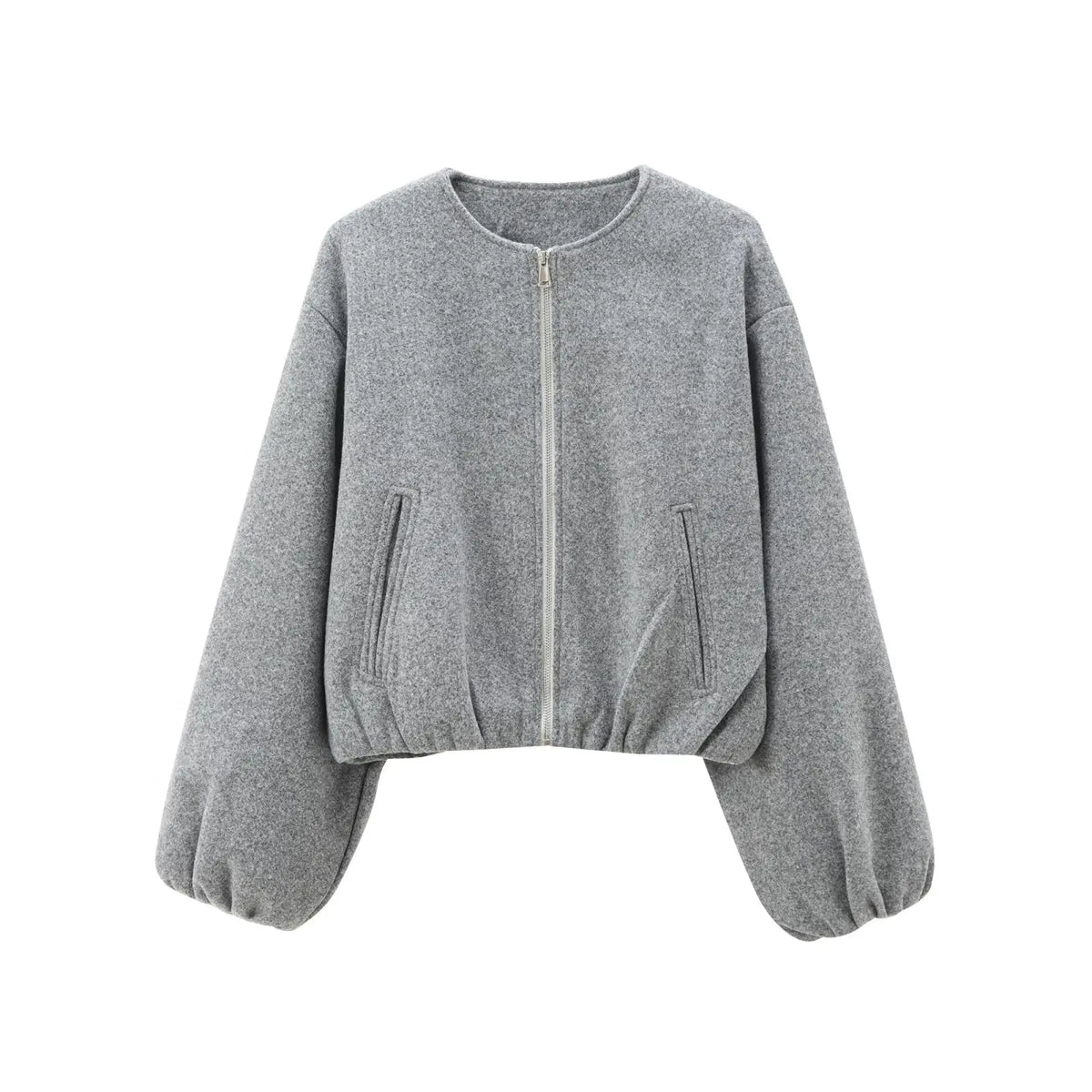 Kurze Fleece-Bomberjacke für Damen