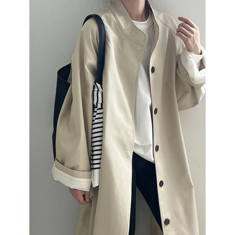 Women's Cotton Lyocell Trench Coat