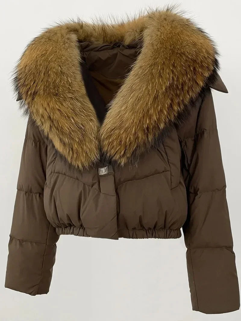 Women's Faux-Fur Collar Puffer Coat