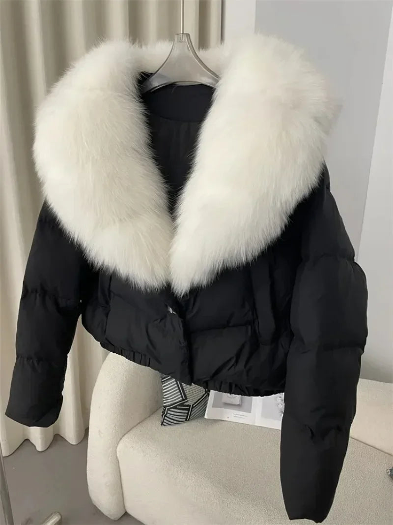 Women's Faux-Fur Collar Puffer Coat