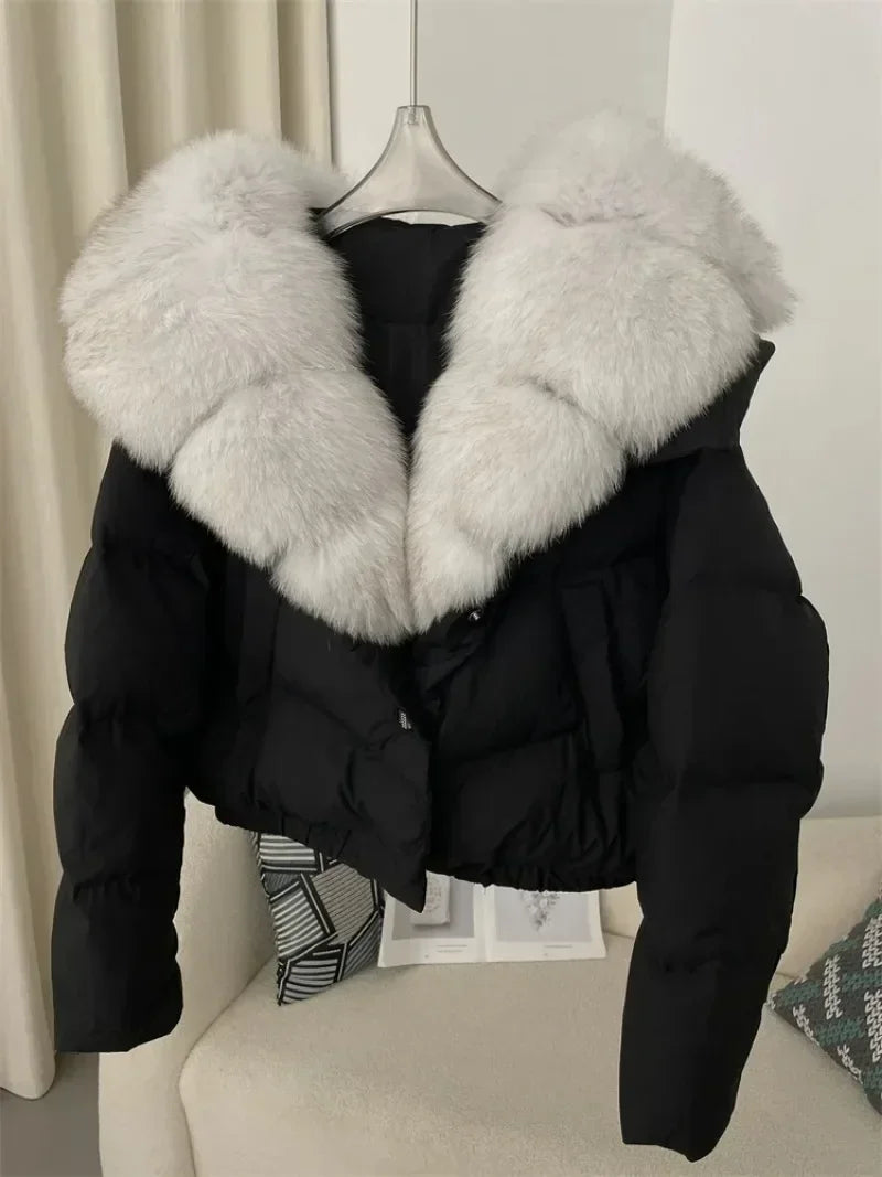 Women's Faux-Fur Collar Puffer Coat