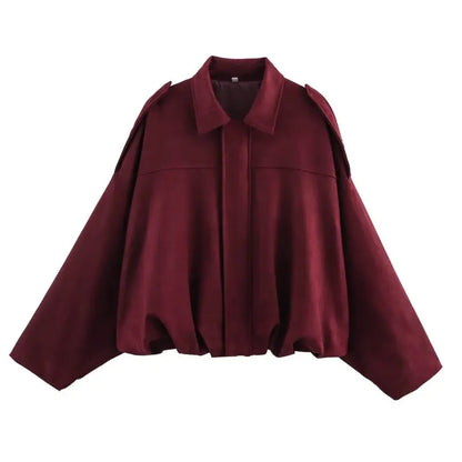 Veste streetwear ample en polyester pour femme