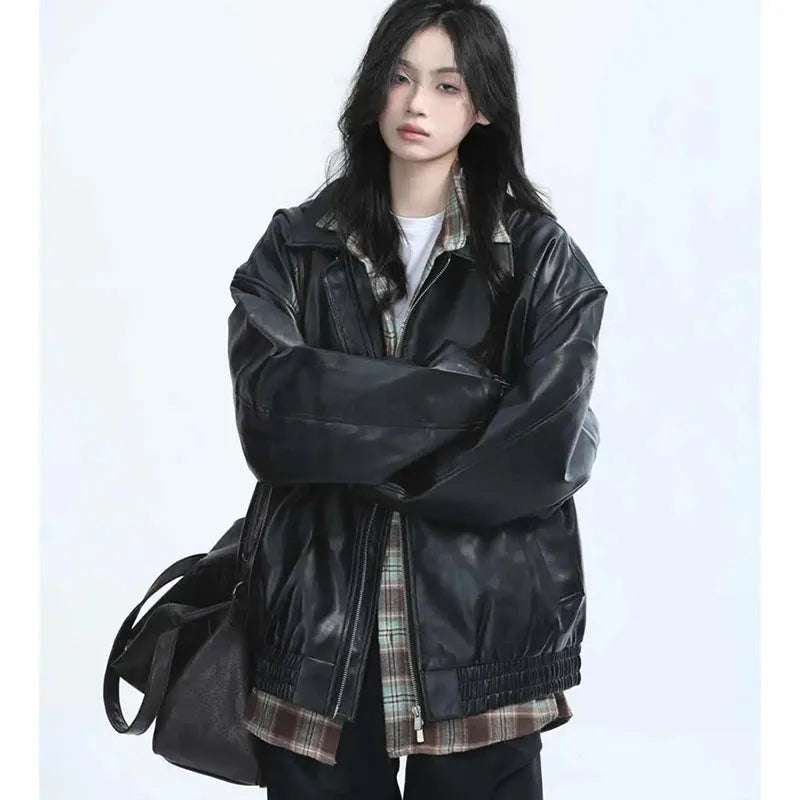 Women's PVC Faux Leather Jacket