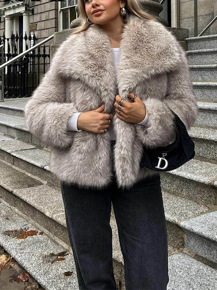 Women's Polyester Casual Lapel Jacket