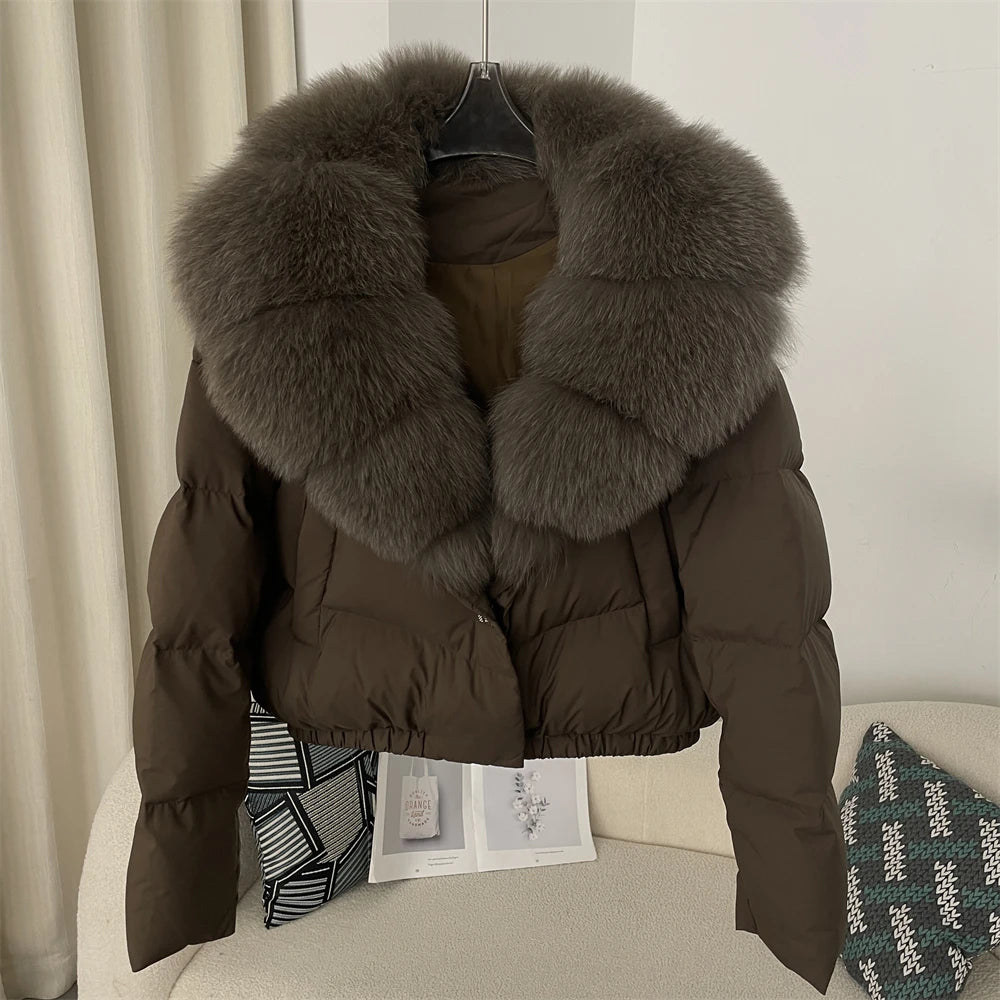 Women's Faux-Fur Collar Puffer Coat