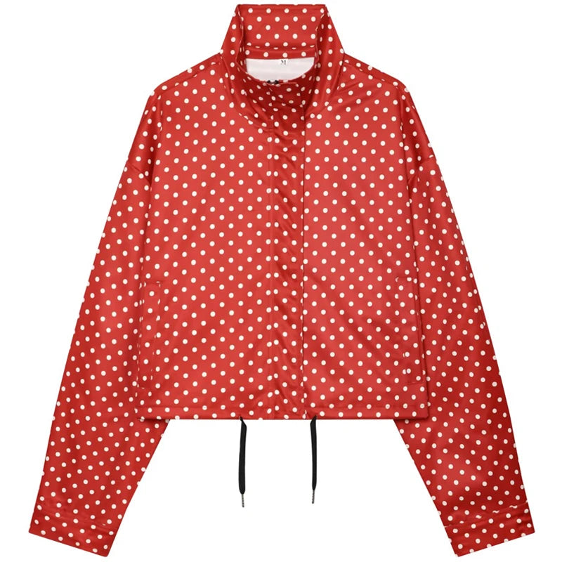 Women's Polka Dot Bomber Jacket