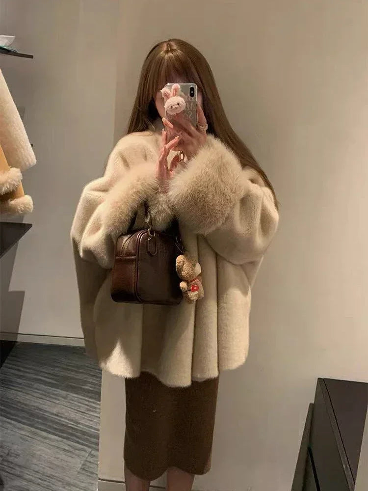 Women's Plush Polyester Winter Coat