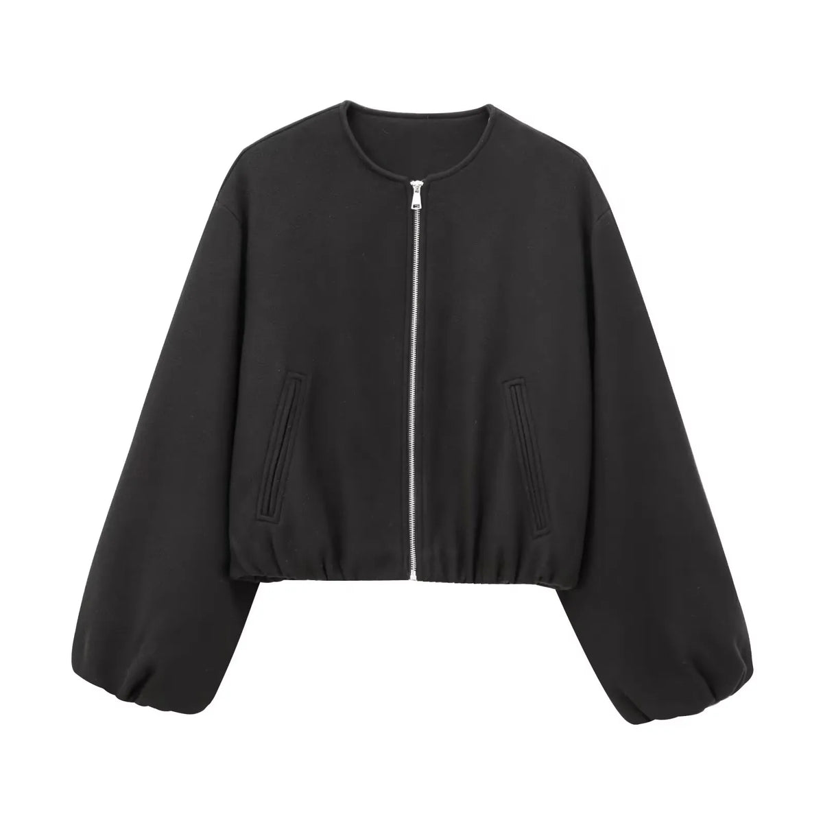 Kurze Fleece-Bomberjacke für Damen