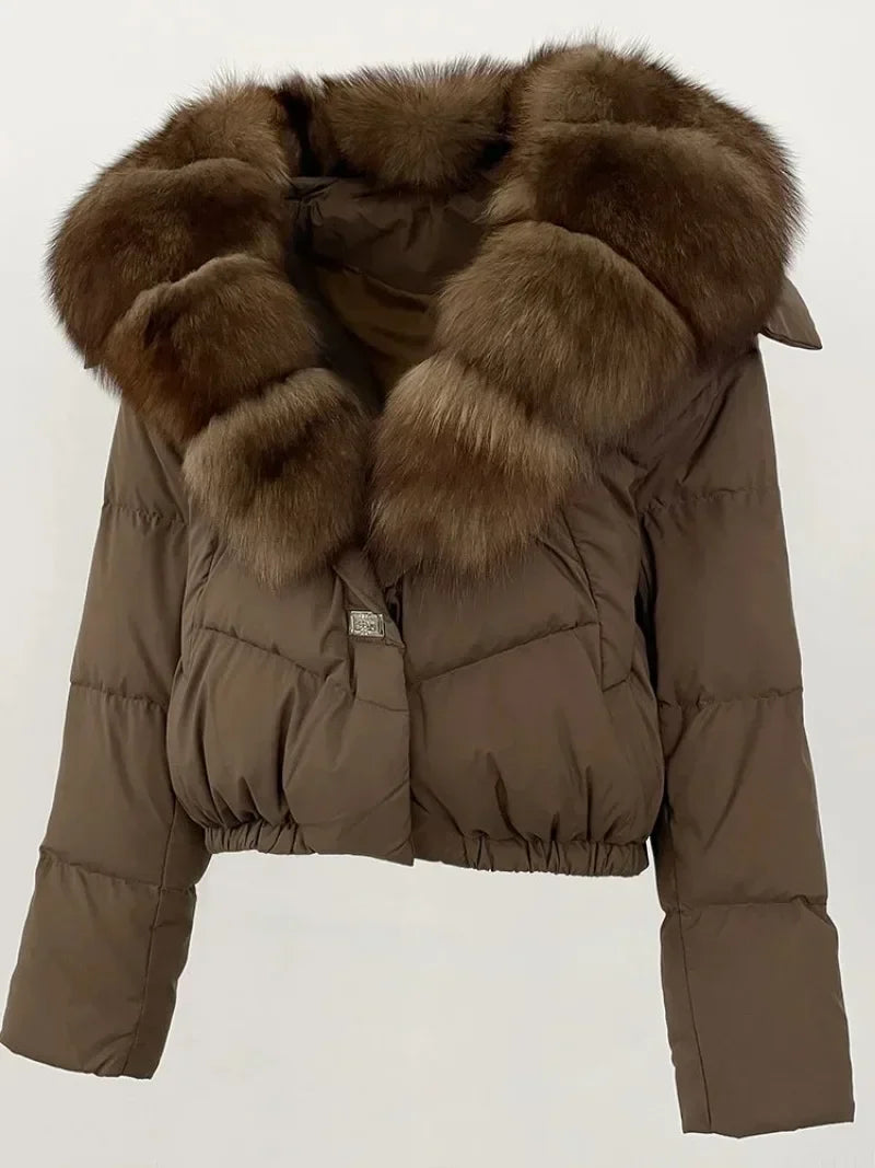 Women's Faux-Fur Collar Puffer Coat