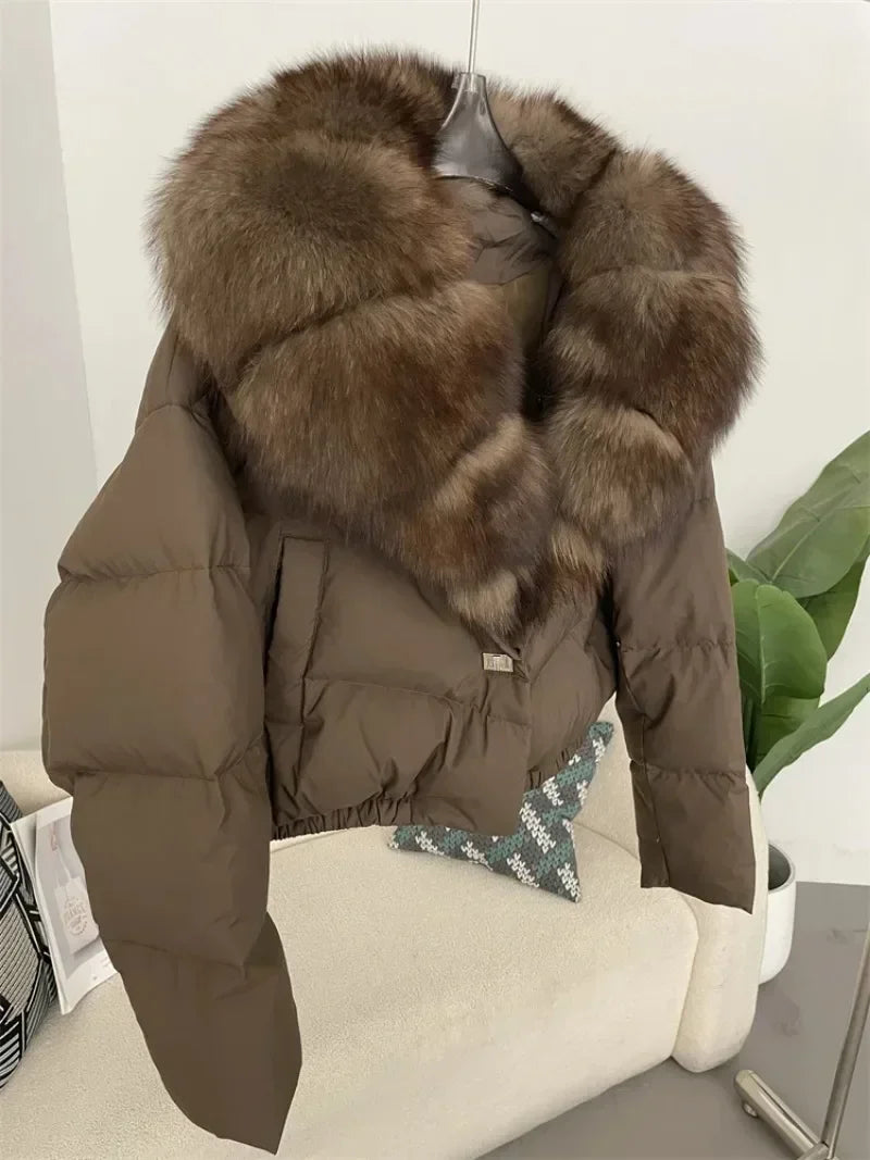 Women's Faux-Fur Collar Puffer Coat