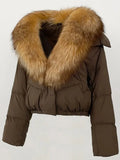Women's Faux-Fur Collar Puffer Coat