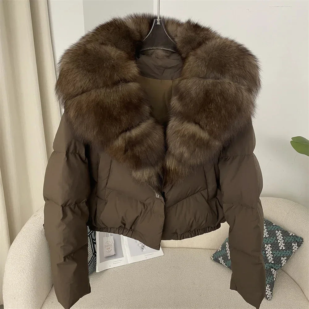 Women's Faux-Fur Collar Puffer Coat