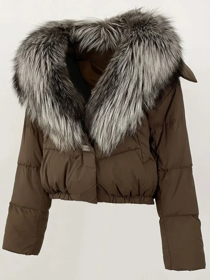 Women's Faux-Fur Collar Puffer Coat