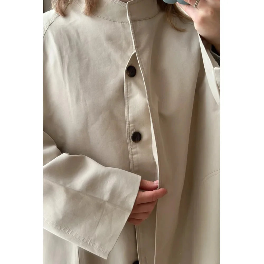 Women's Cotton Lyocell Trench Coat
