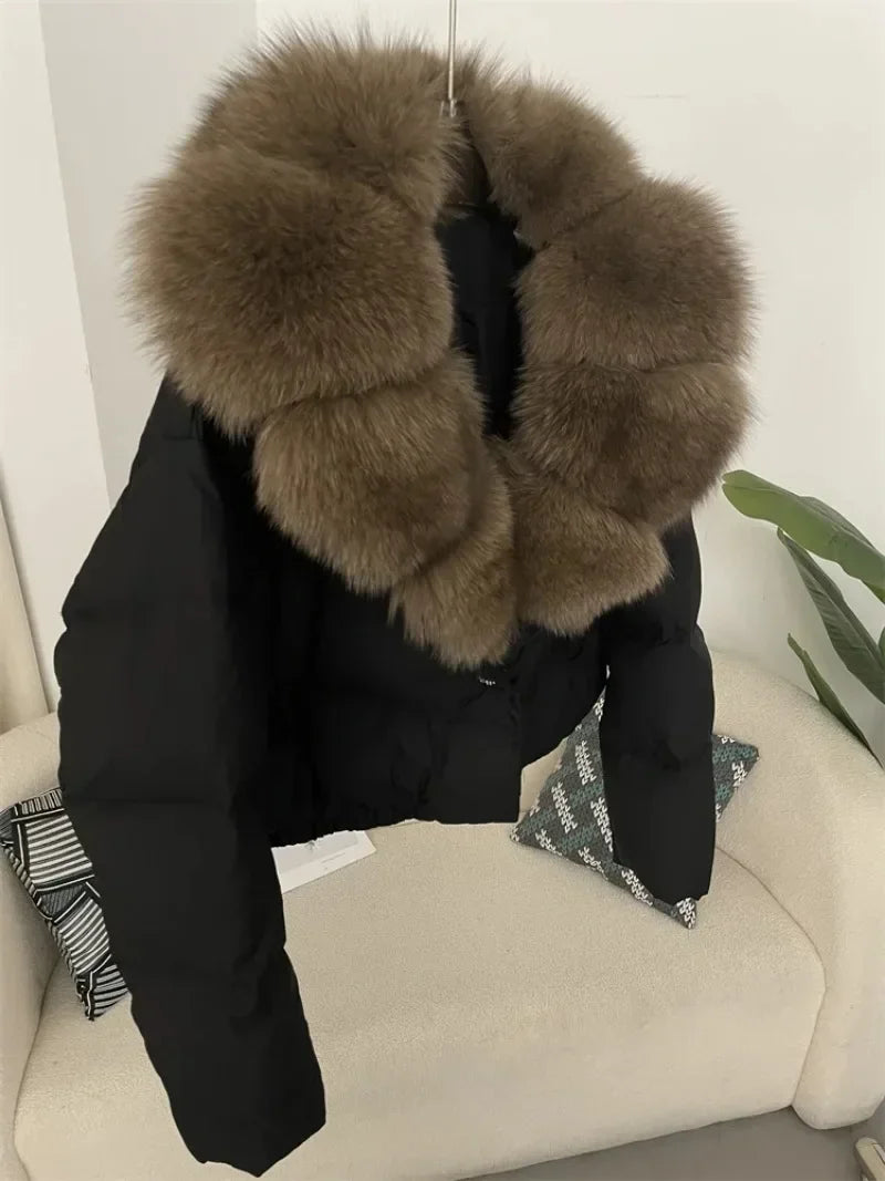 Women's Faux-Fur Collar Puffer Coat