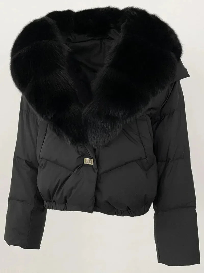 Women's Faux-Fur Collar Puffer Coat