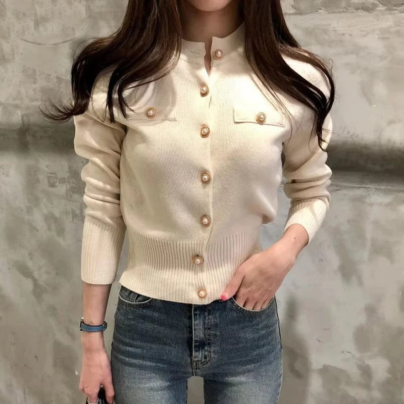 Women's Wool Cotton Knit Cardigan