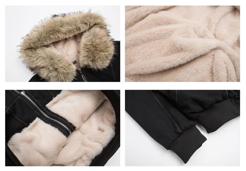 Women's Fur-Collar Hooded Puffer Jacket
