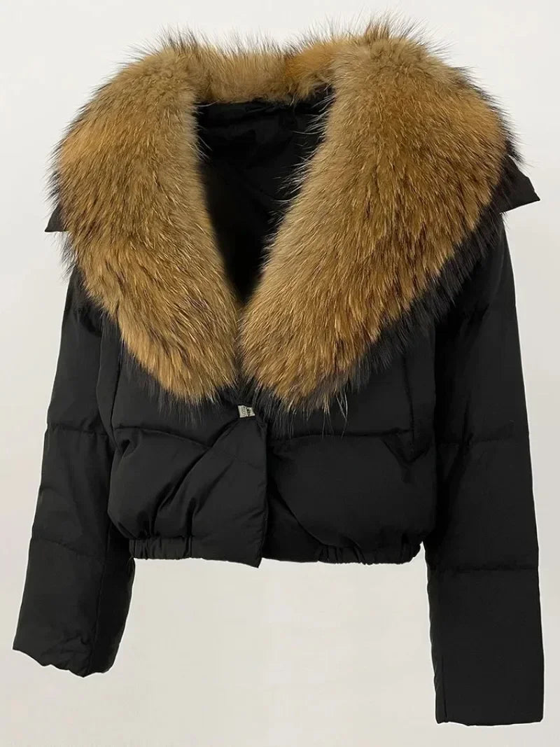 Women's Faux-Fur Collar Puffer Coat