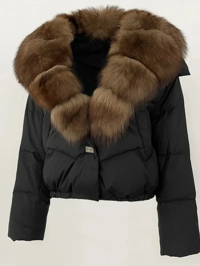 Women's Faux-Fur Collar Puffer Coat