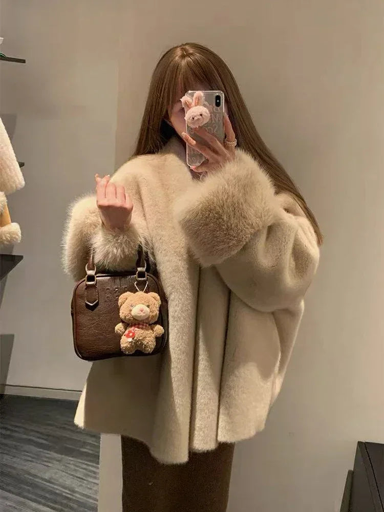 Women's Plush Polyester Winter Coat