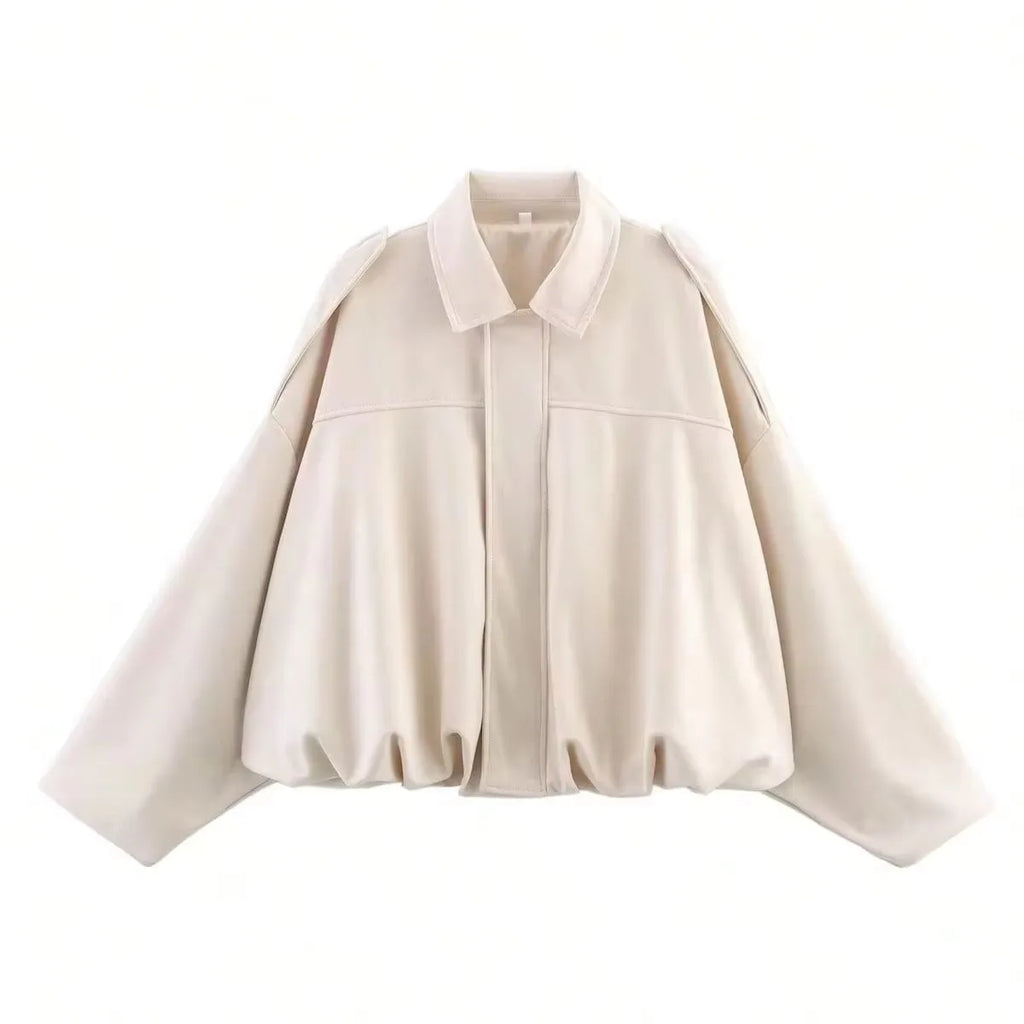 Women's Loose Polyester Streetwear Jacket