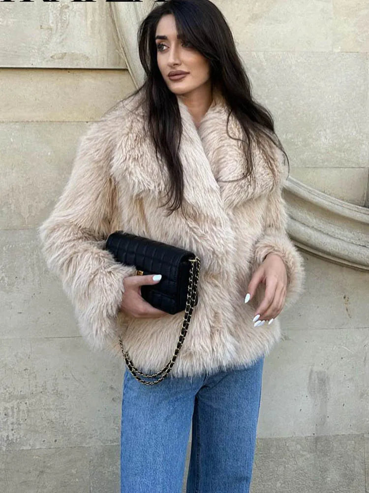 Women's Polyester Casual Lapel Jacket