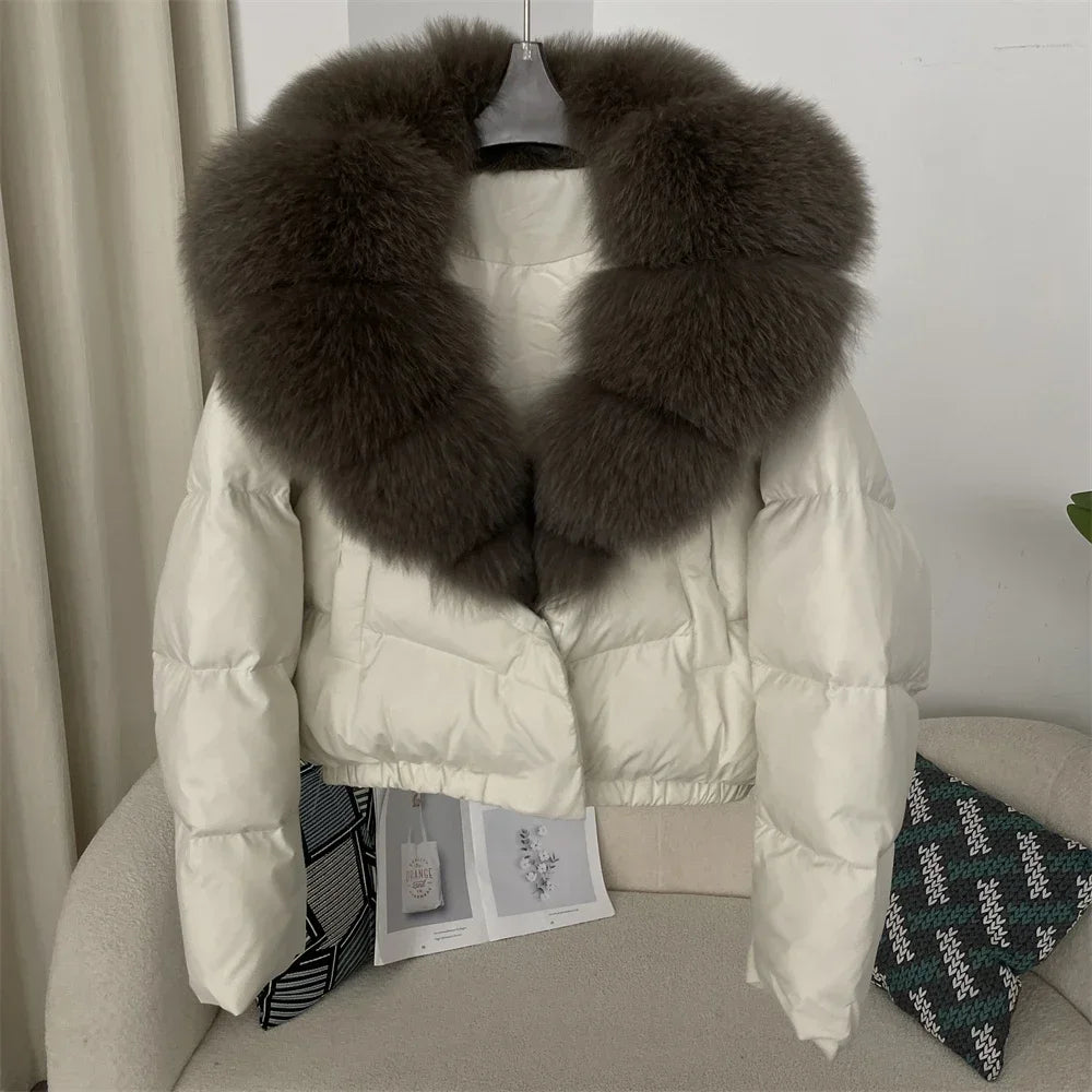 Women's Faux-Fur Collar Puffer Coat