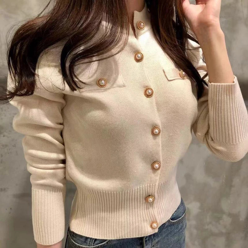 Women's Wool Cotton Knit Cardigan