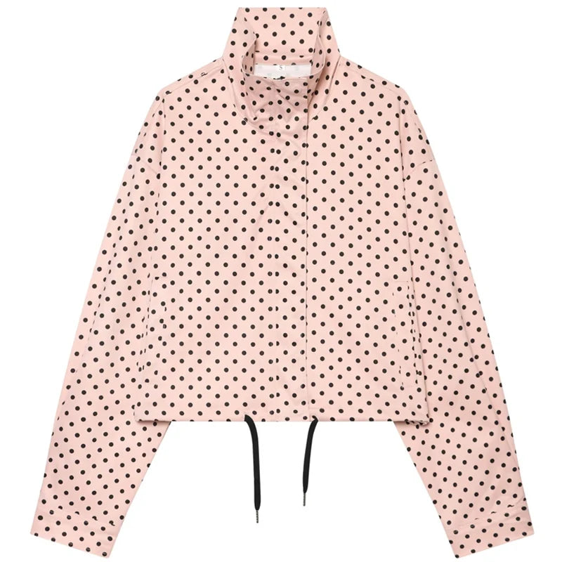 Women's Polka Dot Bomber Jacket
