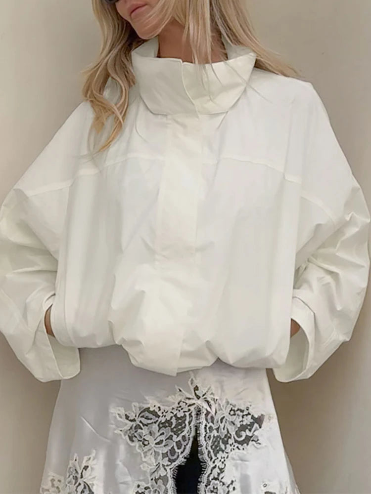 Women's Hooded Nylon Windbreaker Jacket