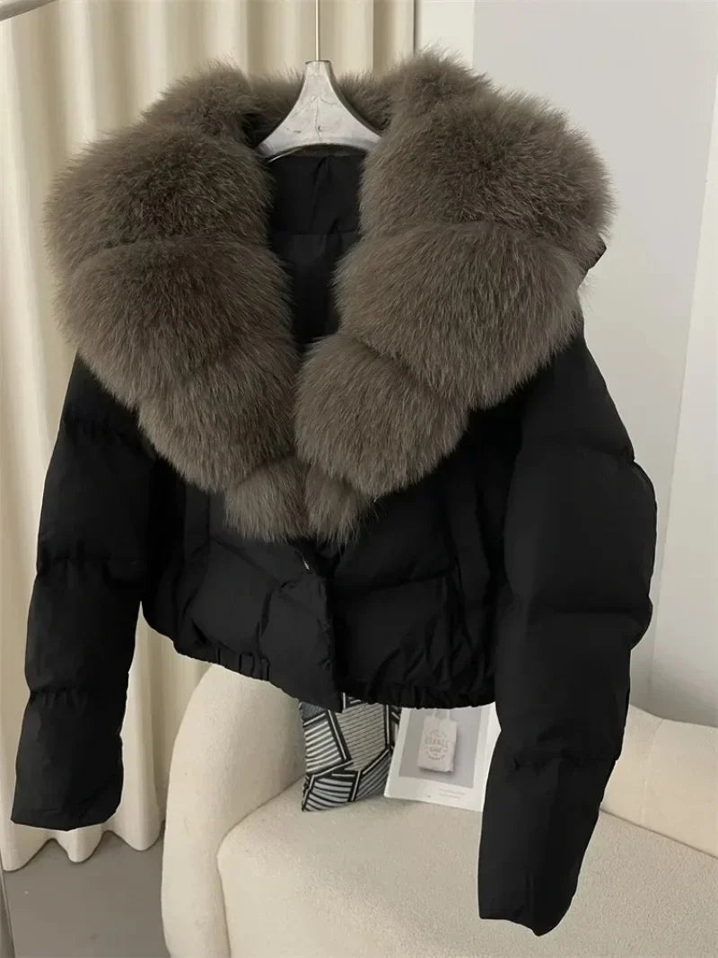 Women's Faux-Fur Collar Puffer Coat