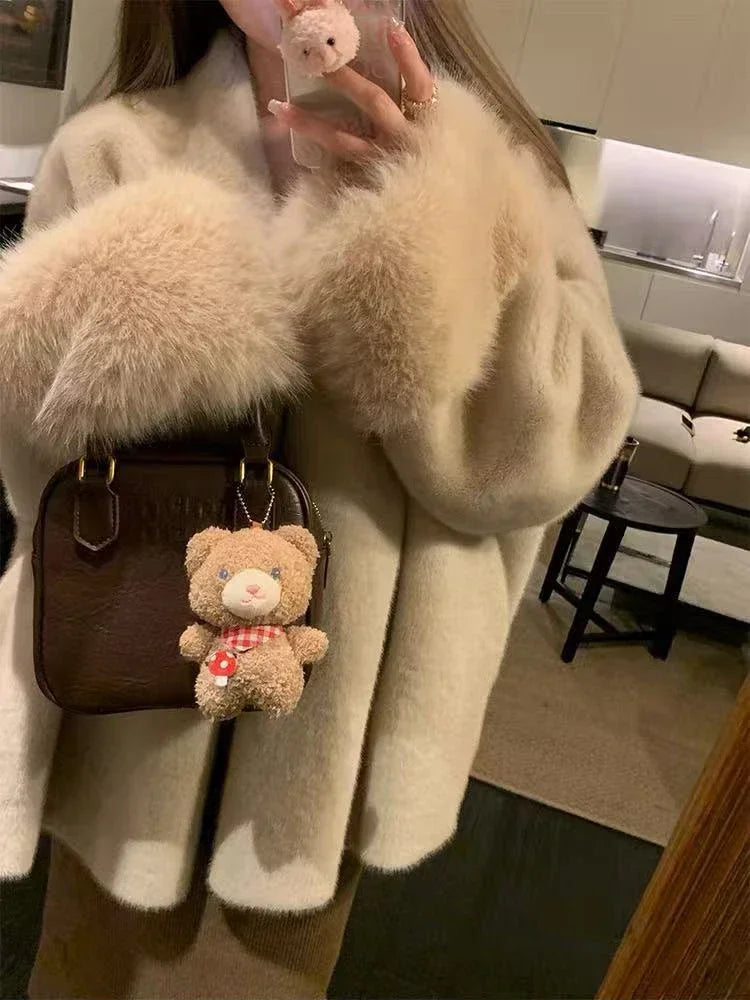 Women's Plush Polyester Winter Coat