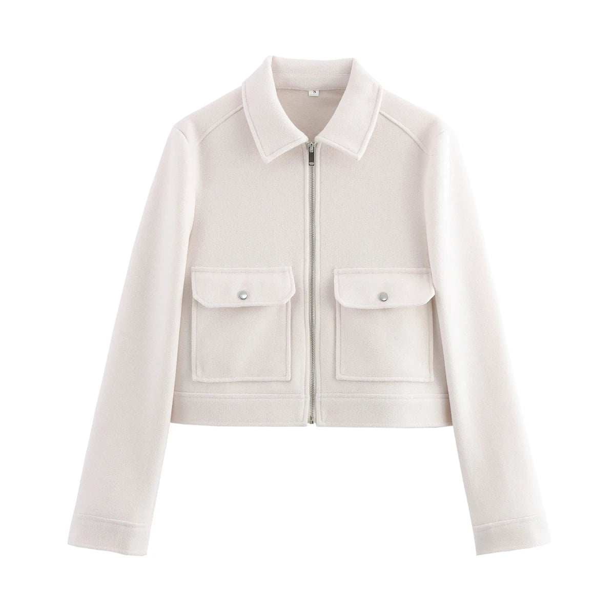 Women's Loose Polyester Zip Jacket