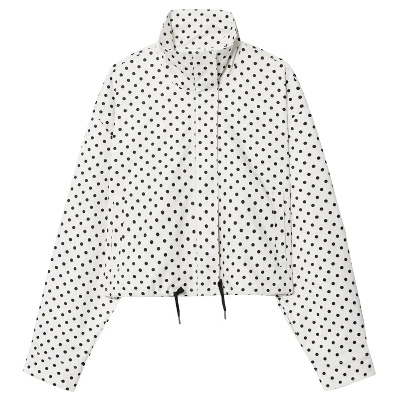 Women's Polka Dot Bomber Jacket