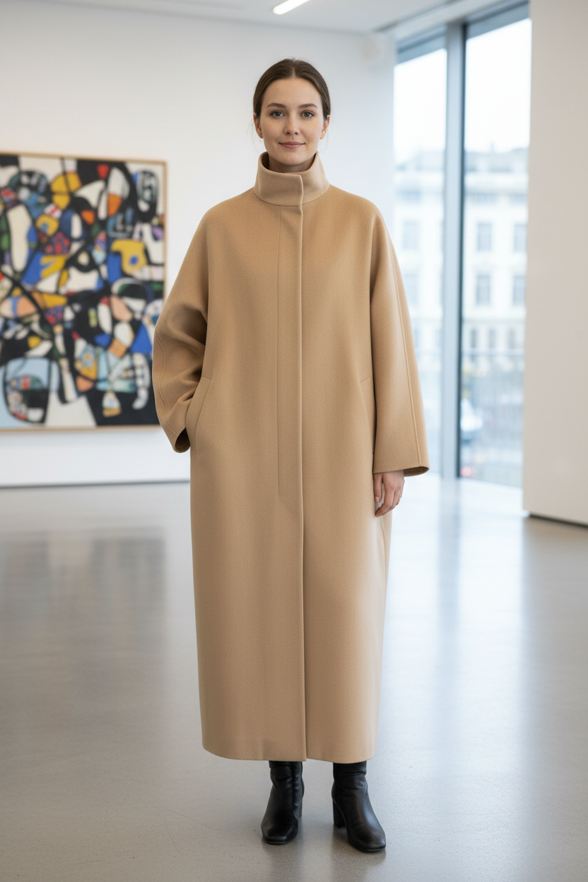 Women's Cotton Lyocell Long Coat